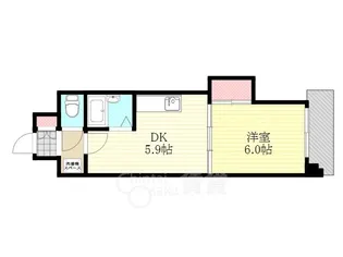 大阪府大阪市東淀川区豊新5丁目【マンション】の間取り