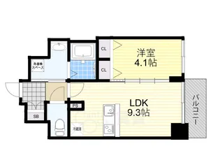 ソルテラスOSAKA塚本【2階】の間取り