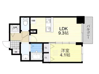 ソルテラスOSAKA塚本【5階】の間取り