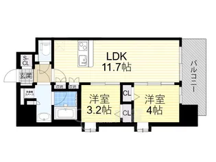 スプランディッド新大阪7【5階】の間取り