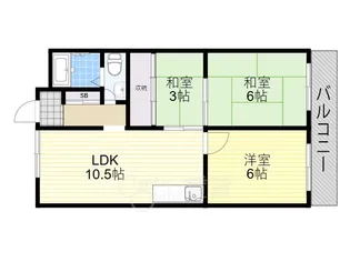 ラ・カーサ上野西【3階】の間取り