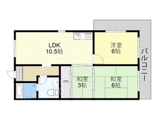 大阪府豊中市上野西3丁目【マンション】の間取り