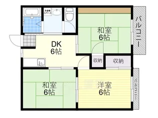 大阪府豊中市刀根山3丁目【アパート】の間取り