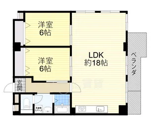 千里ハイツ【5階】の間取り