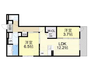 ラ・パーチェ江坂2【1階】の間取り