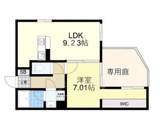 GRANDSTEADY西中島【1階】の間取り