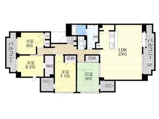 大阪府豊中市東泉丘4丁目【マンション】の間取り