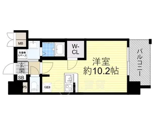 大阪府大阪市東淀川区東中島1丁目【マンション】の間取り