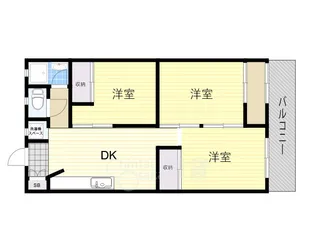 マンション雲雀丘【1階】の間取り