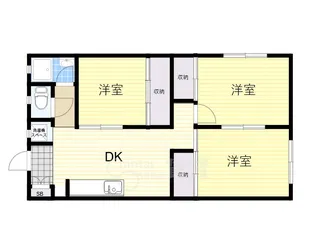 マンション雲雀丘【3階】の間取り