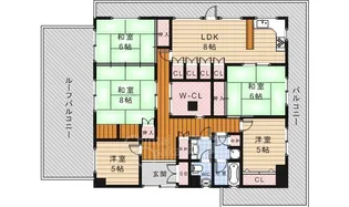 ノルデベルビュー【5階】の間取り