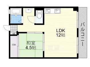 ウネサマンション【4階】の間取り