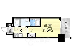 エスリード新大阪ザ・プレミアEAST【6階】の間取り