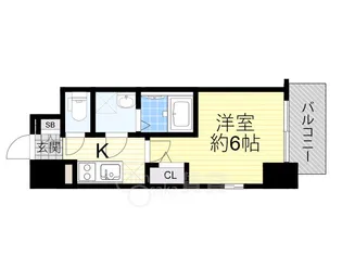 大阪府大阪市東淀川区東中島2丁目【マンション】の間取り
