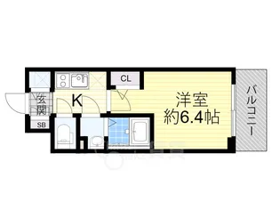 大阪府大阪市東淀川区東中島2丁目【マンション】の間取り