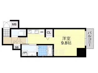 アクアラフォレ豊中【4階】の間取り