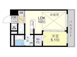 第21関根マンション【10階】の間取り