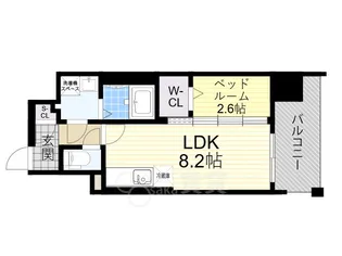 コンフォリア・リヴ南森町2【11階】の間取り