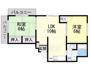 マンション翠【2階】の間取り