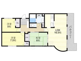 ヴェリテ上野東【1階】の間取り