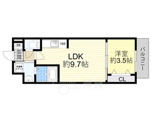 1LDKの間取り画像