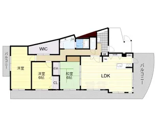 ルミエール江坂【4階】の間取り