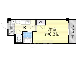 シャンヴェルジェ豊中1【1階】の間取り