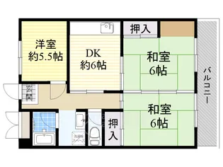 宏栄ハイツ【2階】の間取り