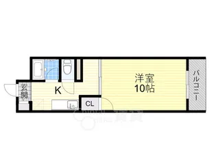 1Kの間取り画像