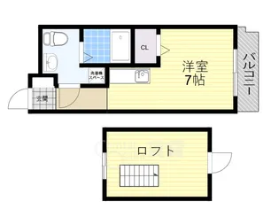 エルフ豊中【4階】の間取り