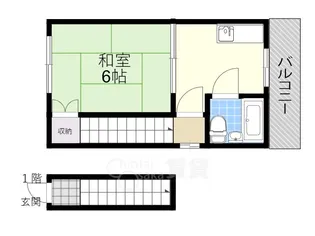 大阪府吹田市朝日町【アパート】の間取り