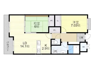 大阪府豊中市北緑丘2丁目【マンション】の間取り
