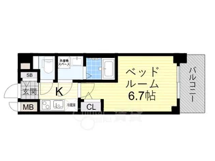 MAXIV CROS 江坂【4階】の間取り