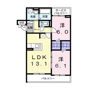 万博ハイステージ【2階】の間取り