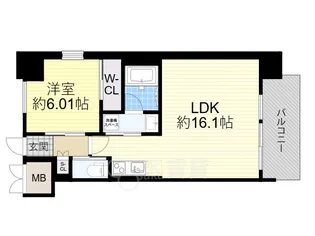 プレジオ梅田【10階】の間取り