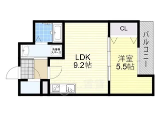 ラージヒル服部天神【2階】の間取り