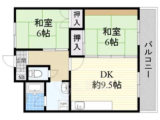 宏栄ハイツ【2階】の間取り