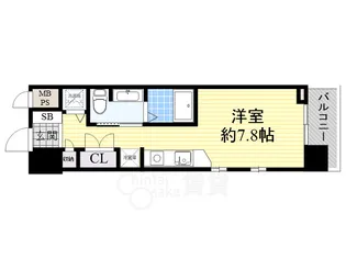 エスリード御堂筋梅田【6階】の間取り