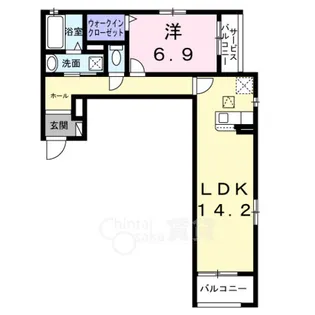サニーレジデンス鷺洲A【1階】の間取り