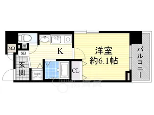 プレサンス梅田インテルノ【11階】の間取り