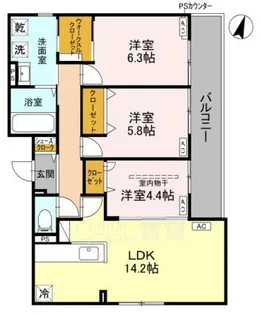 D-residence春日【2階】の間取り