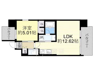 大阪府大阪市淀川区新高2丁目【マンション】の間取り