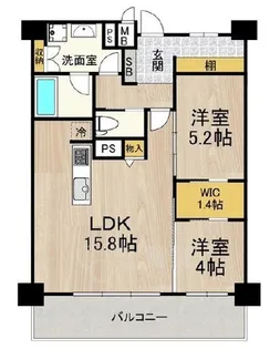 大阪府大阪市東淀川区東中島1丁目【マンション】の間取り