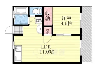 新芦屋ハイツ【1階】の間取り
