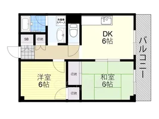 有隣館【4階】の間取り