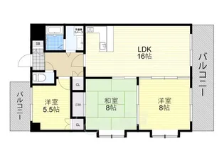 ベルエア1【6階】の間取り