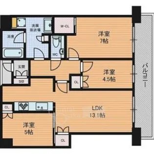 ザパークハウス中之島タワー【33階】の間取り