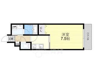 大阪府大阪市西区新町4丁目【マンション】の間取り