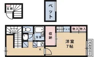 レオパレス五月丘【2階】の間取り