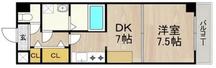 1DKの間取り画像